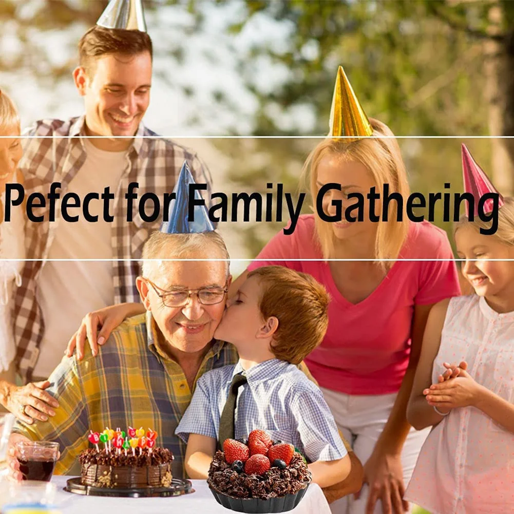 6 упаковок 5-дюймовых мини-формы для пирогов со съемным дном, круглым антипригарным покрытием, сверхпрочные формы для пирогов с рифлеными боковыми сторонами