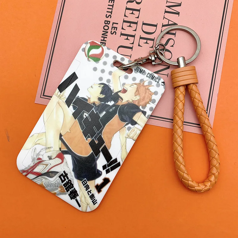 Haikyuu!! Ferrule Student ID Subway Access Control ID Card Holder Portable Keychains Backpack Pendant Children\'s Holiday Gifts