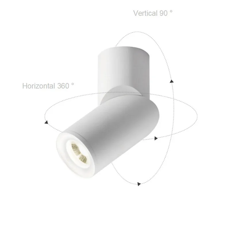 Imagem -05 - Superfície Led Montada Holofotes Dobráveis Ângulo Rotativo Luz do Alpendre do Corredor Fundo Nórdico Parede Teto Cob Downlights