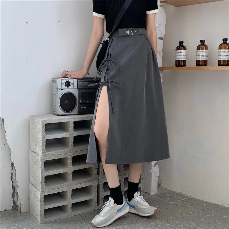 Long Skirt Women Solid Simple All Match High Waist Womens Korean Fashion Females Casual Comfortable Vintage Harajuku Soft