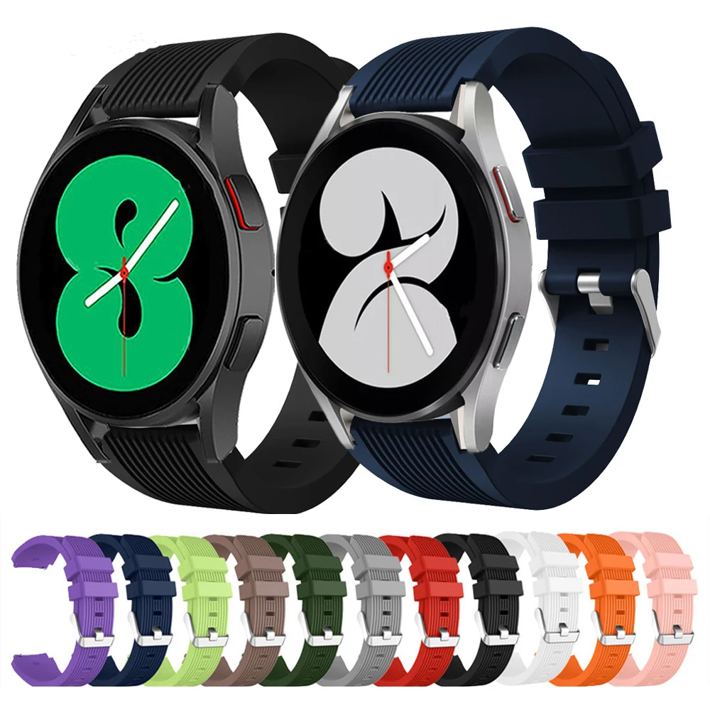 20mm Silicone Strap Watchband for Samsung Galaxy Watch 4 40mm 44mm Classic 42mm 46mm Smart Watch Band Bracelet Sport Wristband