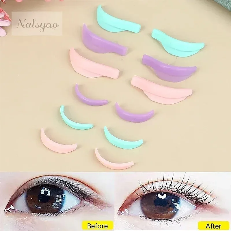 7 Pcs Silicone Eyelash Perm Rods 3D Lash Lift Shields Pads Sticky Curler for Natural Curling Makeup Beauty Essentials