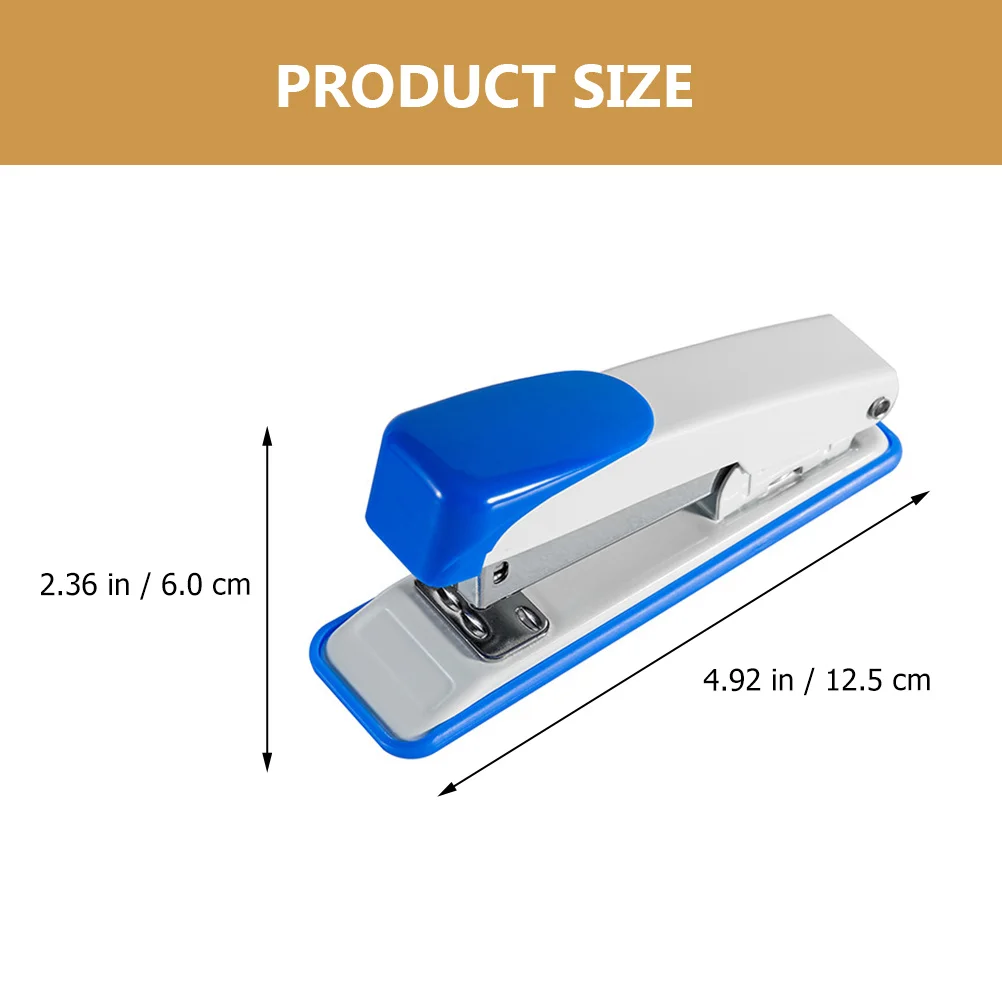 2 Pcs Indoor Stapler Office Small Stainless Steel Paper School Book Stapling Tool
