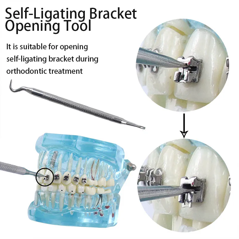 Dental bracket Opener Tool For Opening Orthodontic Self Ligating Passive Bracket Brace Stainless Steel