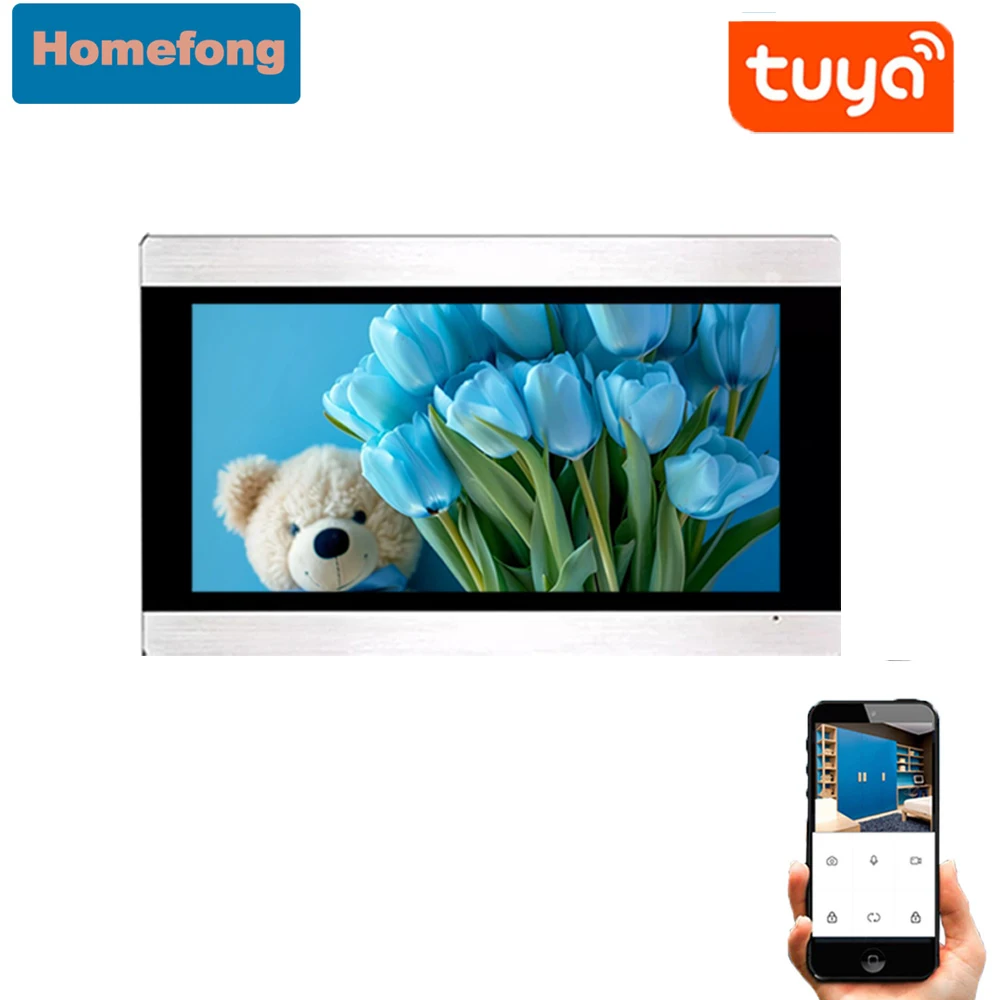 Homefong 7 "Touchscreen 1080p Tuya Video Intercom Drahtlose Wifi Video Tür Telefon Kamera Motion Record RFID Entsperren tür Zugang