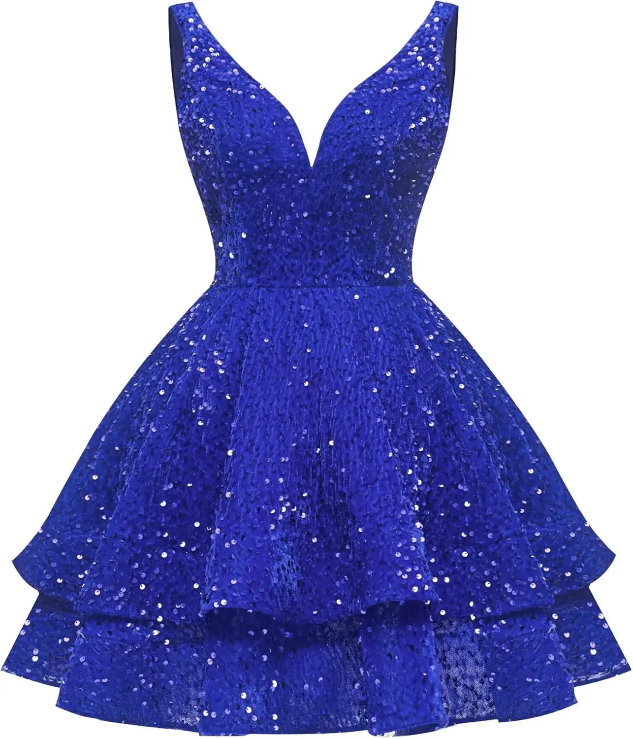 

Teens Sparkly Sequin Homecoming Short Ball Gown Corset Tiered A-Line Cocktail Party Graduation Dress 2026