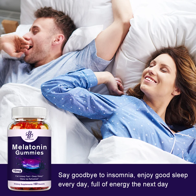 iMATCHME 10Mg Melatonin Gummies Vitamin B6 Relieve Stress Sleep Better Calm Your Mind for Adults