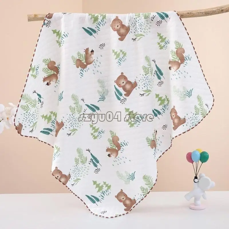 4X7D Baby Bath Towel Soft Absorbent Lovely Print Design Swaddles Blanket for Newborns