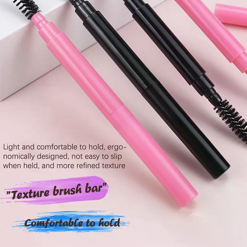 المحمولة مزدوجة رئيس الحاجب فرشاة دوامة فرشاة تحديد العين فرشاة مع غطاء فرشاة للمكياج الحاجب تمديد ماكياج أداة
