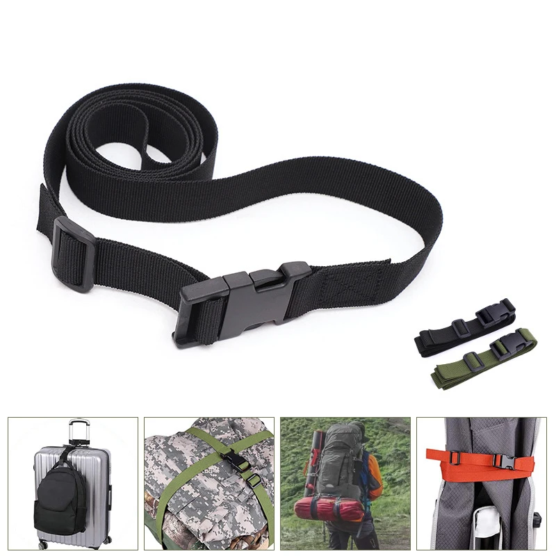 150CM Load 100kg Durable Nylon Cargo Tie Down Luggage Lash Belt Strap with Cam Buckle Trave Kits Camping Luggage Strap 캠핑 キャンプ