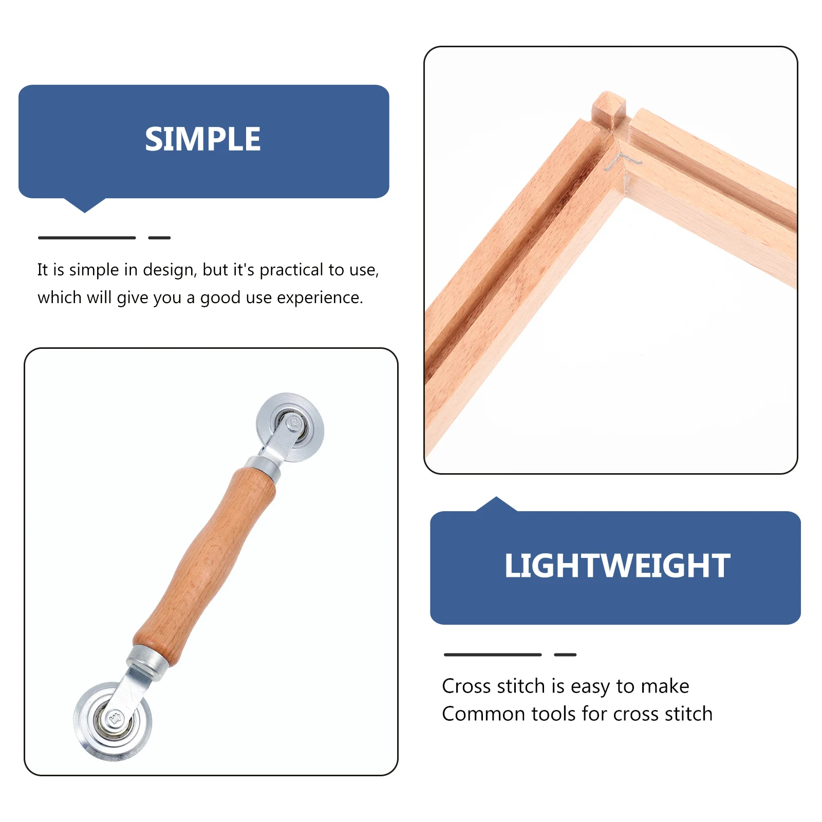 

1Set Adjustable Wooden Embroidery Scroll Frame Cross Stitch Stand Multifunctional DIY Sewing Tool Quilting Needlework Supplies