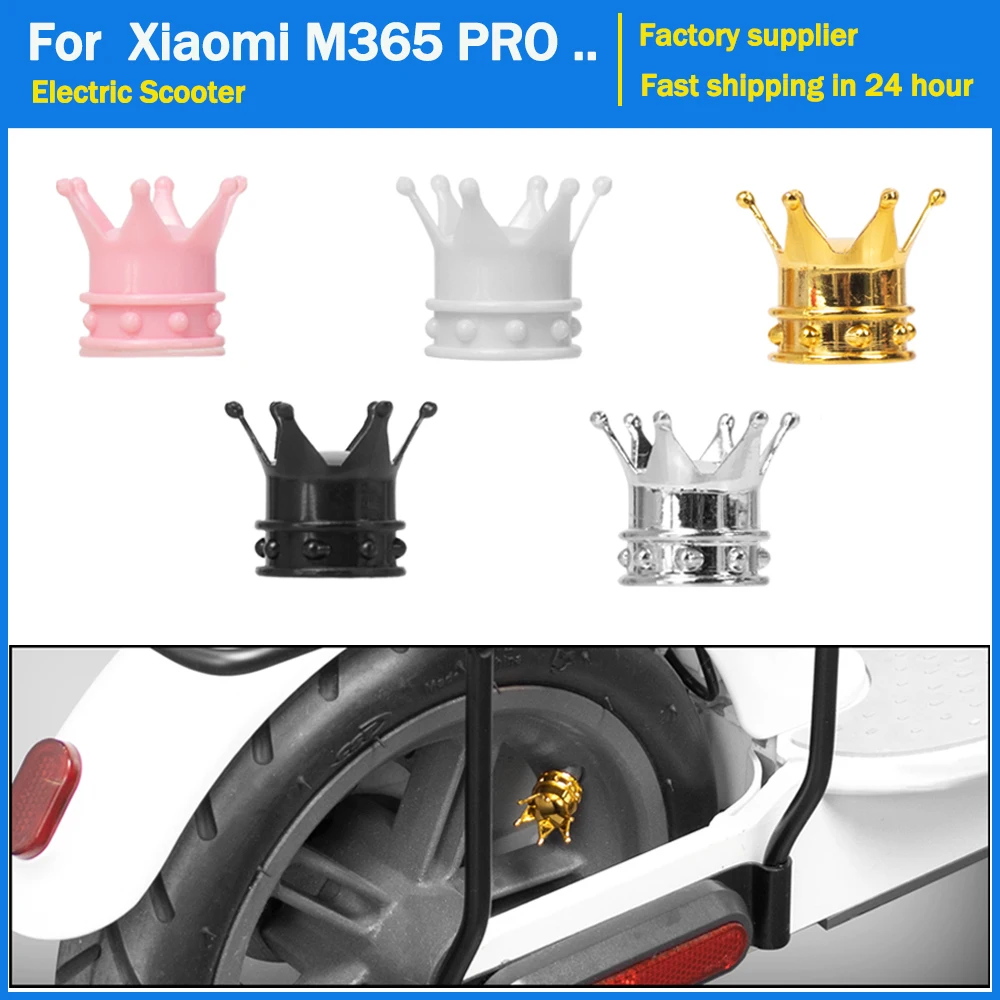 Crown Shaped Tire Air Valve Nozzle Cover for Xiaomi M365 PRO 1S Mi3 Pro2 Electric Scooter Air Leak Proof Decoration Accessories