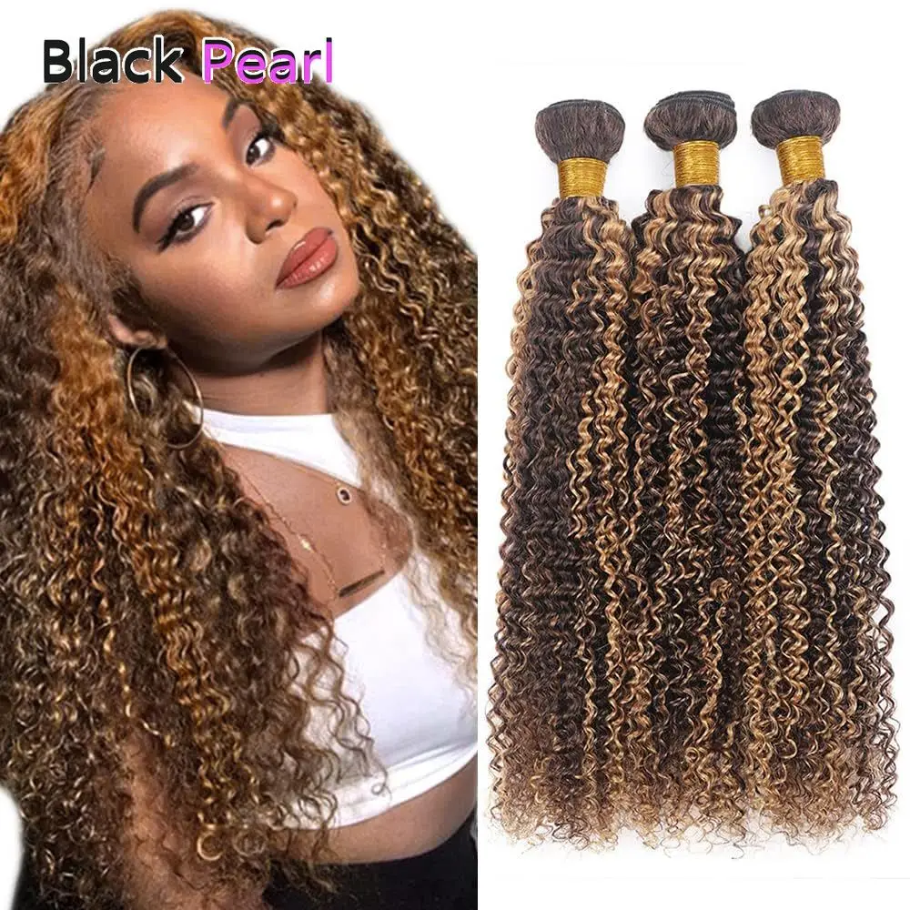 

Профессиональные пучки вьющихся человеческих волос Jerry класса P4/27, предварительно наклеенные кудри для простой установки, долговечный стиль