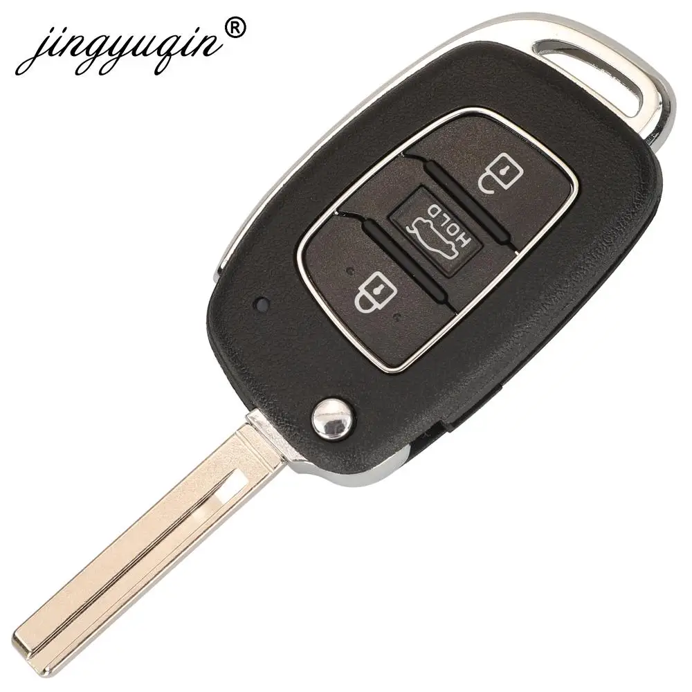 Jingyuqin Horizontal Flip Remote Car Key Shell For Hyundai Solaris Creta Ix25 Kona Tucson Sonata I40 Elantra Ix35 I20 Ix45 2019