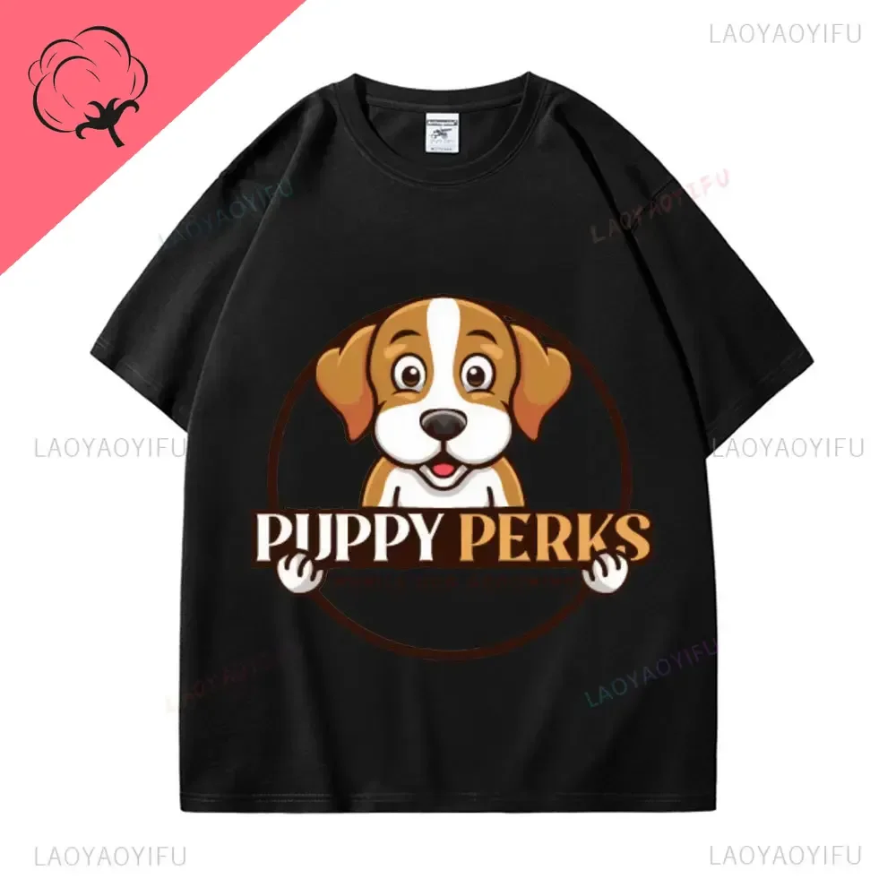 Certified Dog Lover Memes Pattern T-shirt Men's and Women's Fashion Casual Short sleeved T-shirt 100%Cotton Print