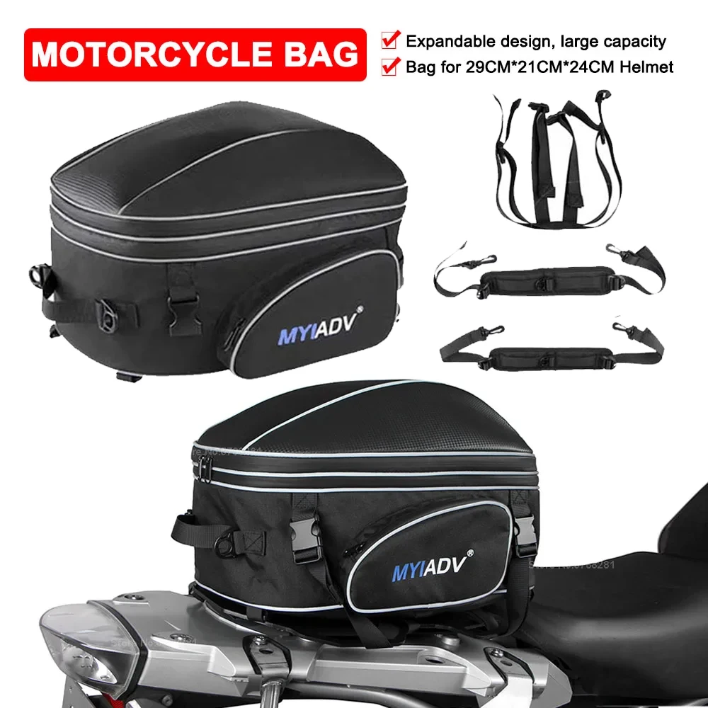 Motorcycle Helmet Bag Rear Seat Luggage Rack Tail Bag Backpack For BMW R1250GS R1200GS F850GS G310GS For Benelli TRK502 TRK702