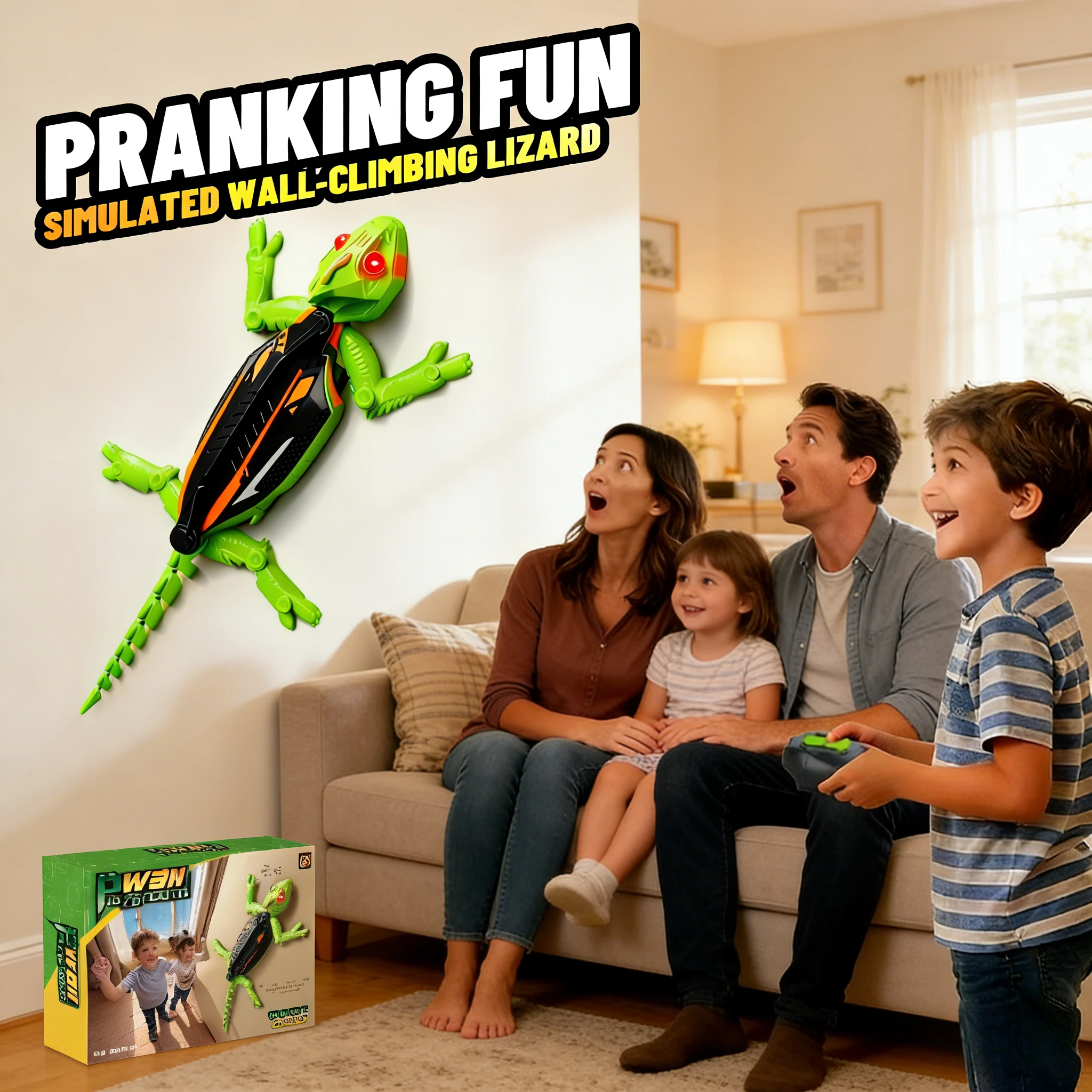 

Kid Wall Climbing Chameleon Remote Control Cockroach Spider Gecko Simulation Crawling Toy Charging Toys for Girls 5 Years Old