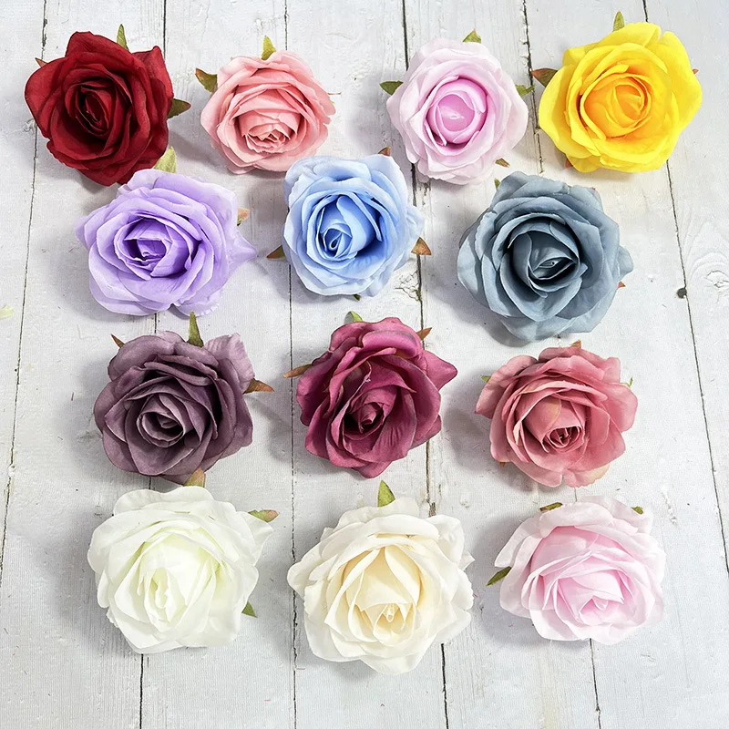 

5Pcs Artificial Flowers Silk Rose Home Room Decoration Fake Roses For Wedding Brides Decorative DIY Craft Gift Accessories