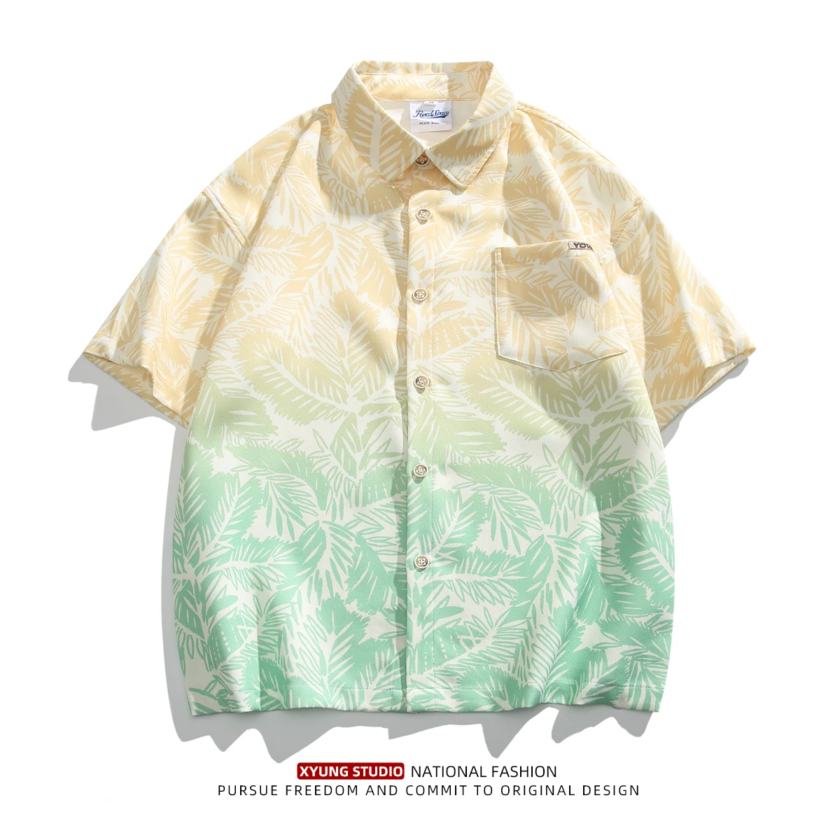 

Summer Faion adient Tropical Beachscape Print ort Sve Loose irt ex Casual f Sve Moisture ng Breathable