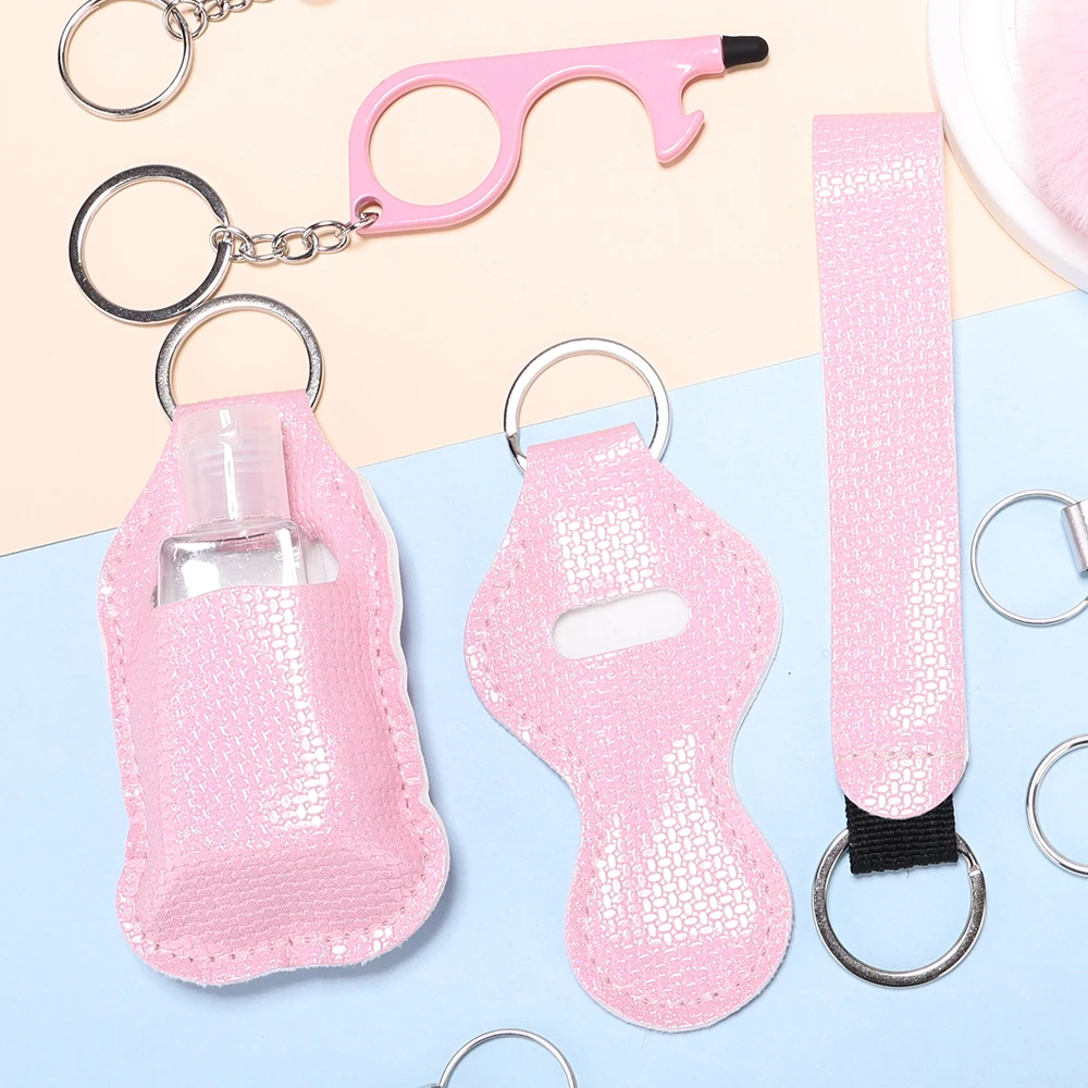 10 قطعة/المجموعة الدفاع عن النفس للنساء سلامة المفاتيح ، نافذة قواطع رذاذ زجاجة أحمر الشفاه حامل المفاتيح اكسسوارات للنساء #2