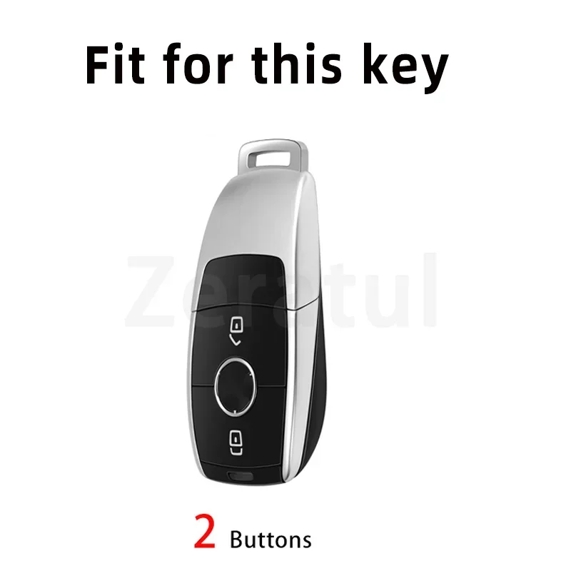 2 Buttons TPU Car Key Case Cover Auto Shell Fob for Mercedes Benz A B C E G S Class CLA CLS GLA GLB GLC GLE GLS EQA EQB EQC