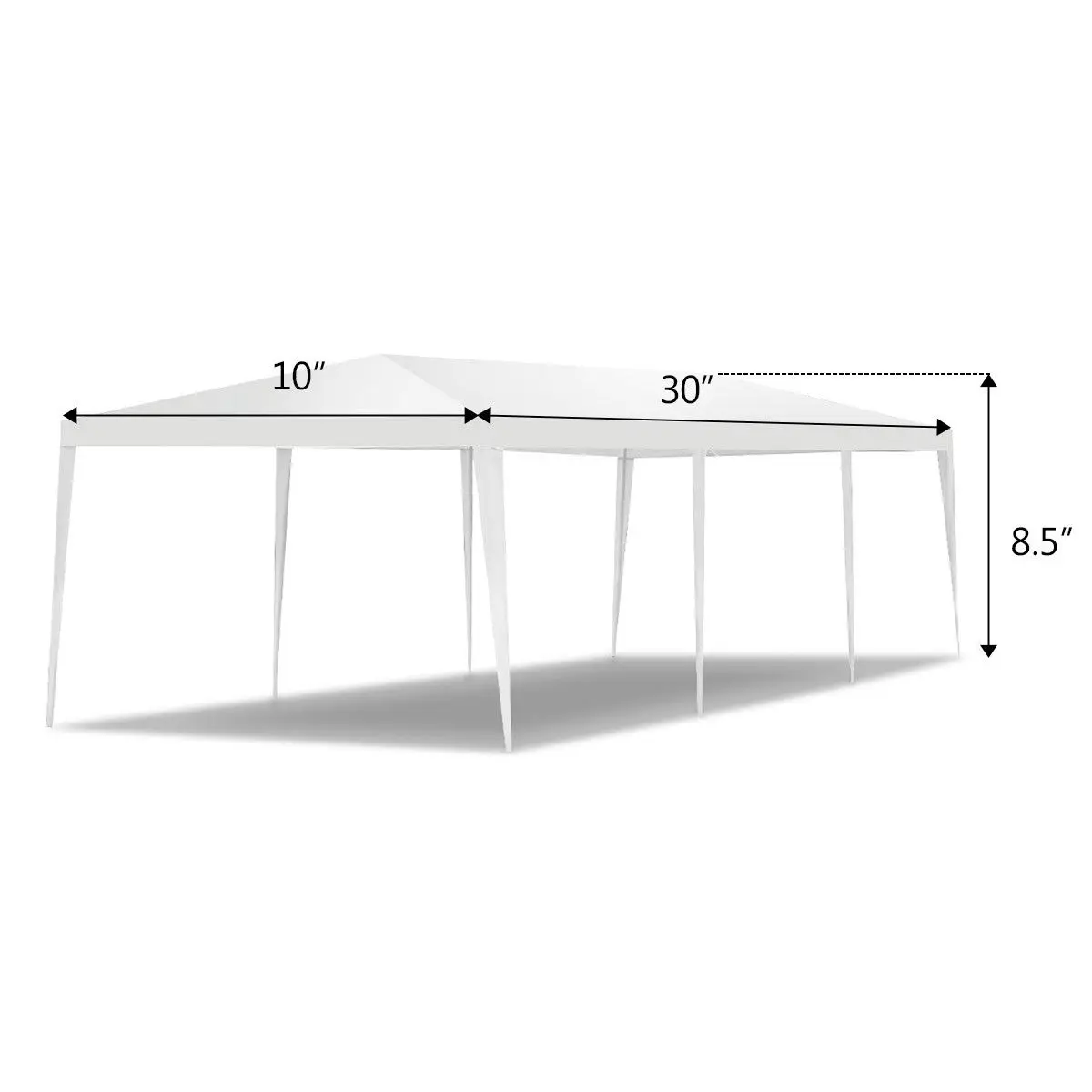 Costway 10\'x30\' Party Wedding Outdoor Patio Tent Canopy Heavy duty Gazebo Pavilion Event