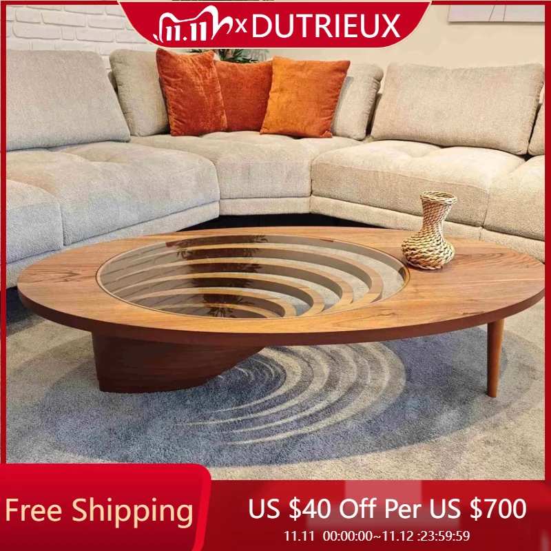 

Прозрачный приставной столик для гостиной, украшение, круглый итальянский декор для красоты, журнальный столик, большой размер, вспомогательные украшения Mesa, домашний декор