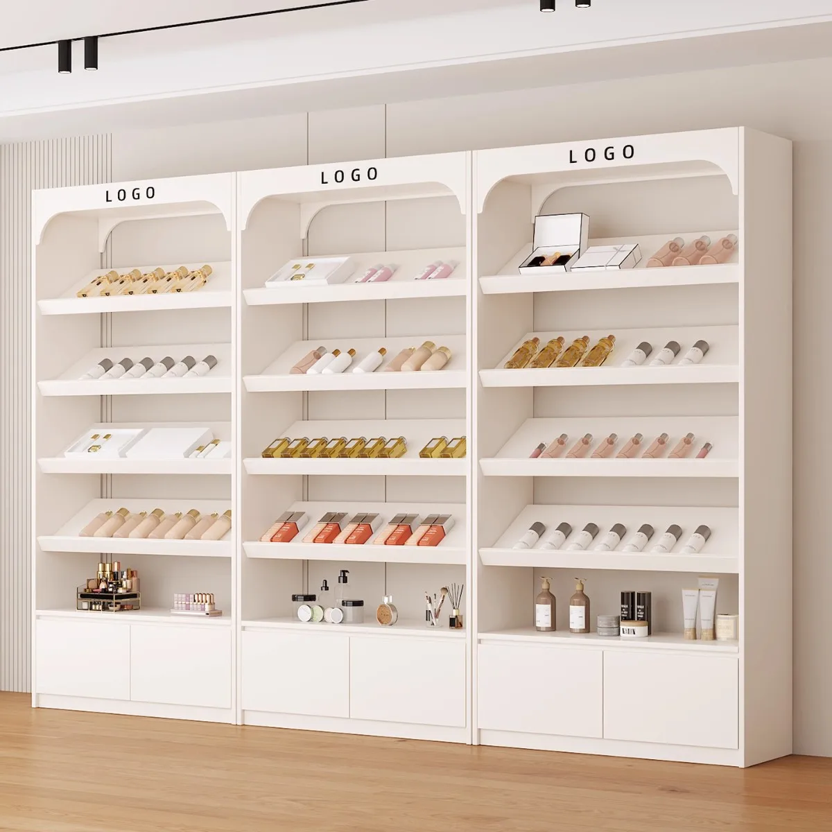 Beauty Salon Cabinet Display Cabinet Products Cosmetics Jewelry Skin Care Nail Art Maternal and Infant Store Sample Locker