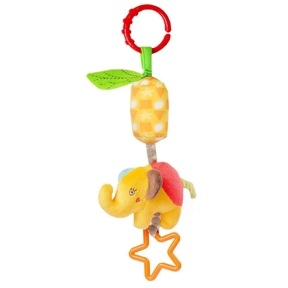 Cartoon Wind Chime para bebê recém-nascido, bonitinho animal, carrinho pingente, cama suspensa criativa, brinquedos de corda, 1 ano de idade, bricolage