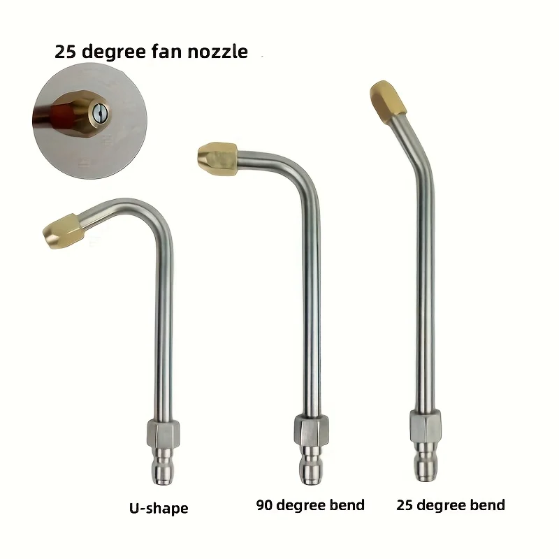 Baguette d'extension pour nettoyeur haute pression à connexion rapide 1/4" - Métal robuste 90 ° 25 °   Coude réglable pour laveuse électrique