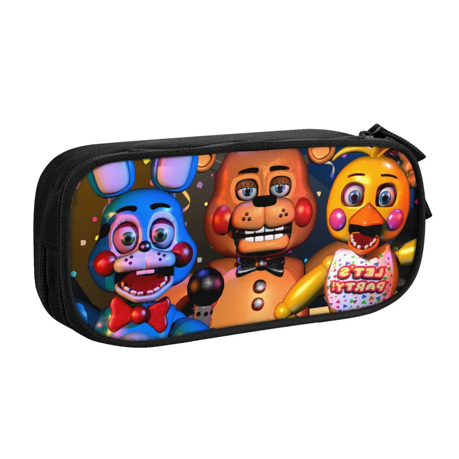 Game Five Night Freddy FNAF Capacity Pencil Pen Case Stationery Bag Pouch Holder Box Organizer for Teens Girls Adults Student