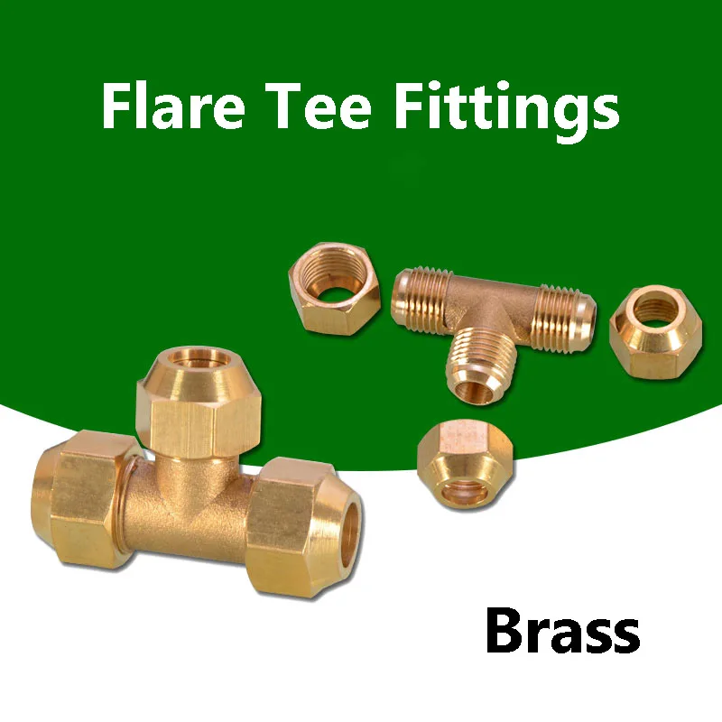 

Brass Copper Flare Tee Fittings Flared Expansion Adapter Connector Flare Tee Tube Fitting Adapter For Air Conditioner