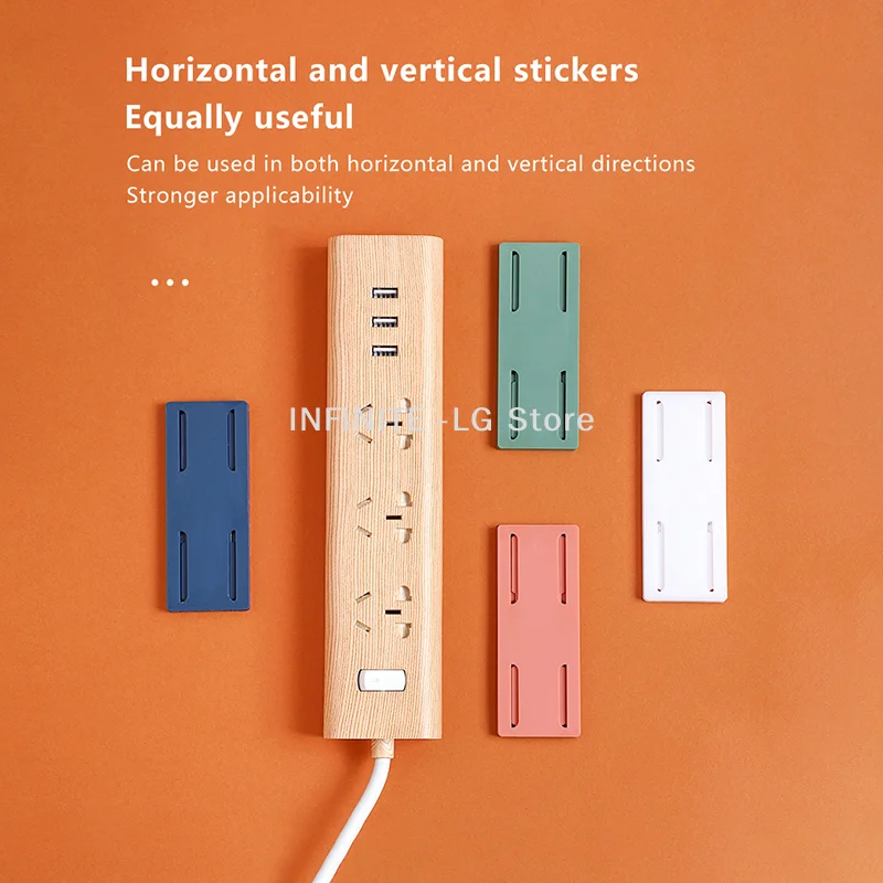 

Розетка без перфорации, домашний органайзер, фиксированный настенный держатель розетки, фиксатор, самоклеящаяся розетка, фиксатор полосы