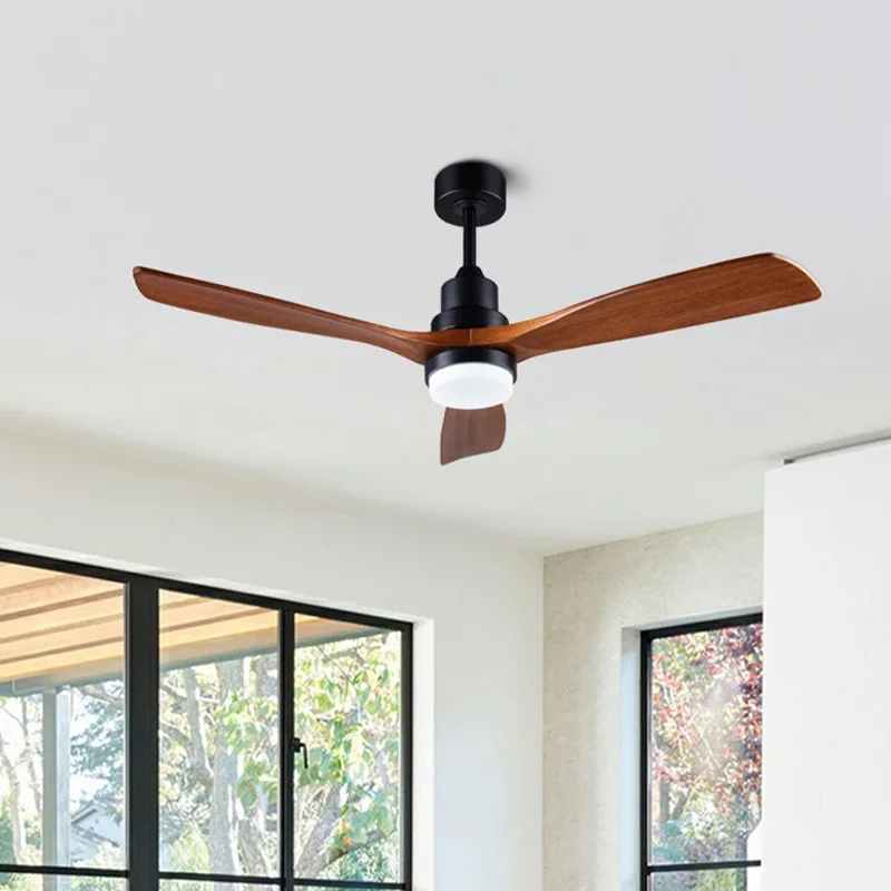 Indoor Industrial Ceiling Fans with Lights Remote Control Outdoor Wood Ceiling Fan with 3 Blade for Patio Living Room Bedroom