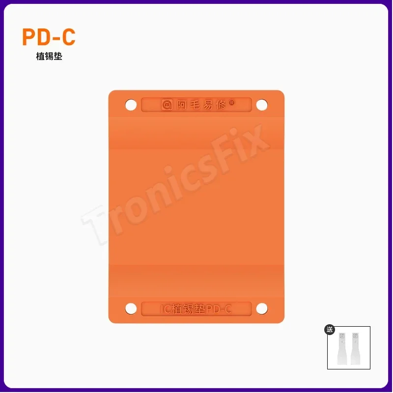 Imagem -05 - Amaoe Pd-c Tin Planting Pad Isolamento de Alta Temperatura Silicone Pad Cpu Chip Malha de Aço ic Reparo do Telefone Móvel