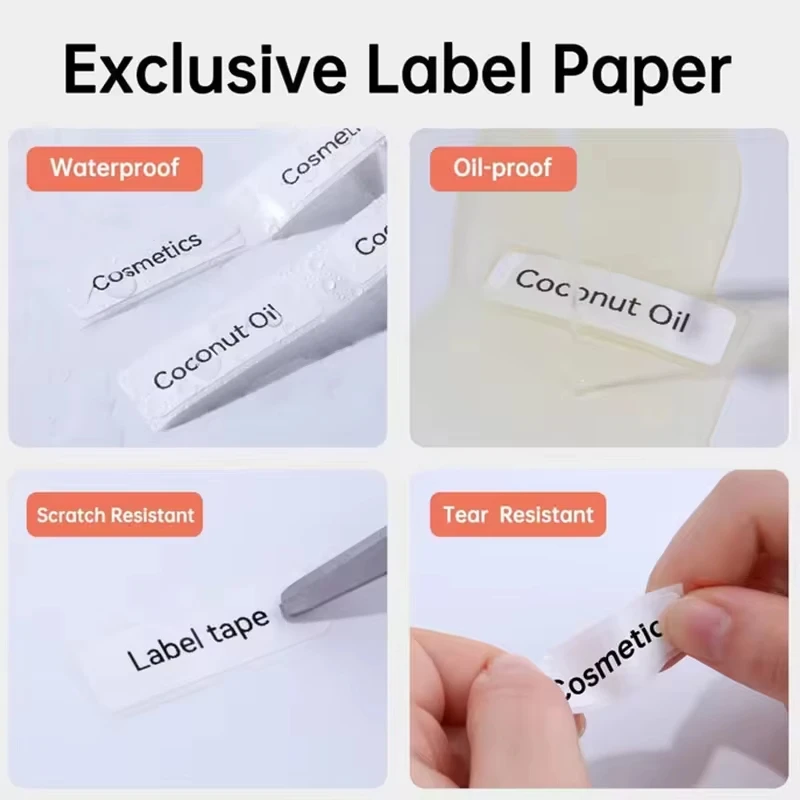 Wit Label Papier Mini Printer Sticker Waterdicht Toepasselijk Met D30 D35 P11 Labelprinter Voor Barcode Adres Thuisbedrijf