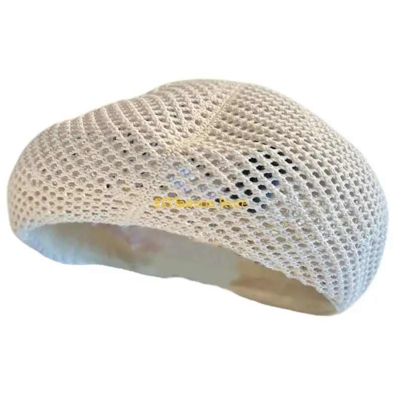 boina-ganchillo-y5gc-para-mujer-mezcla-algodon-aireada-sombrero-frances-suave-color-estilo-tejido-actividades