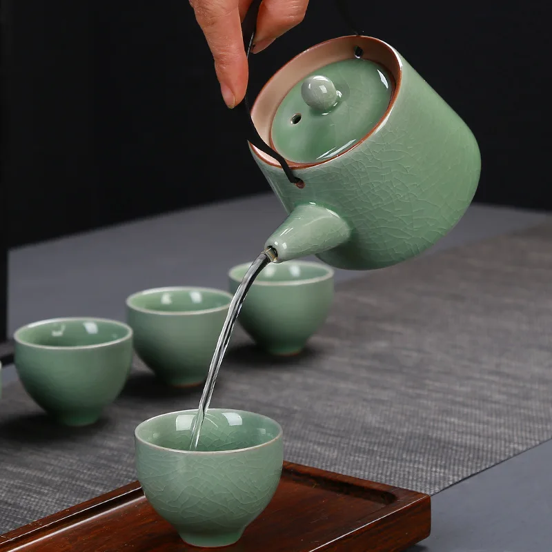 Special Gifts Chinese Tea Ceremony Zen Self-cultivation Anti-scalding Teapot with Handle Cups Coffee Set Soup Pot & Bowl