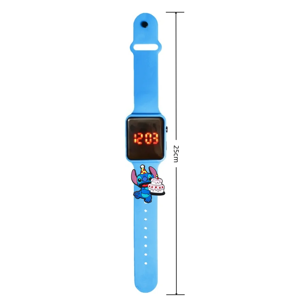 Jam Tangan Anak Stitch Jam Tangan Modis Kartun Jam Tangan Tampilan LED Digital Elektronik Jam Tangan Anak Hadiah Liburan Tahan Air
