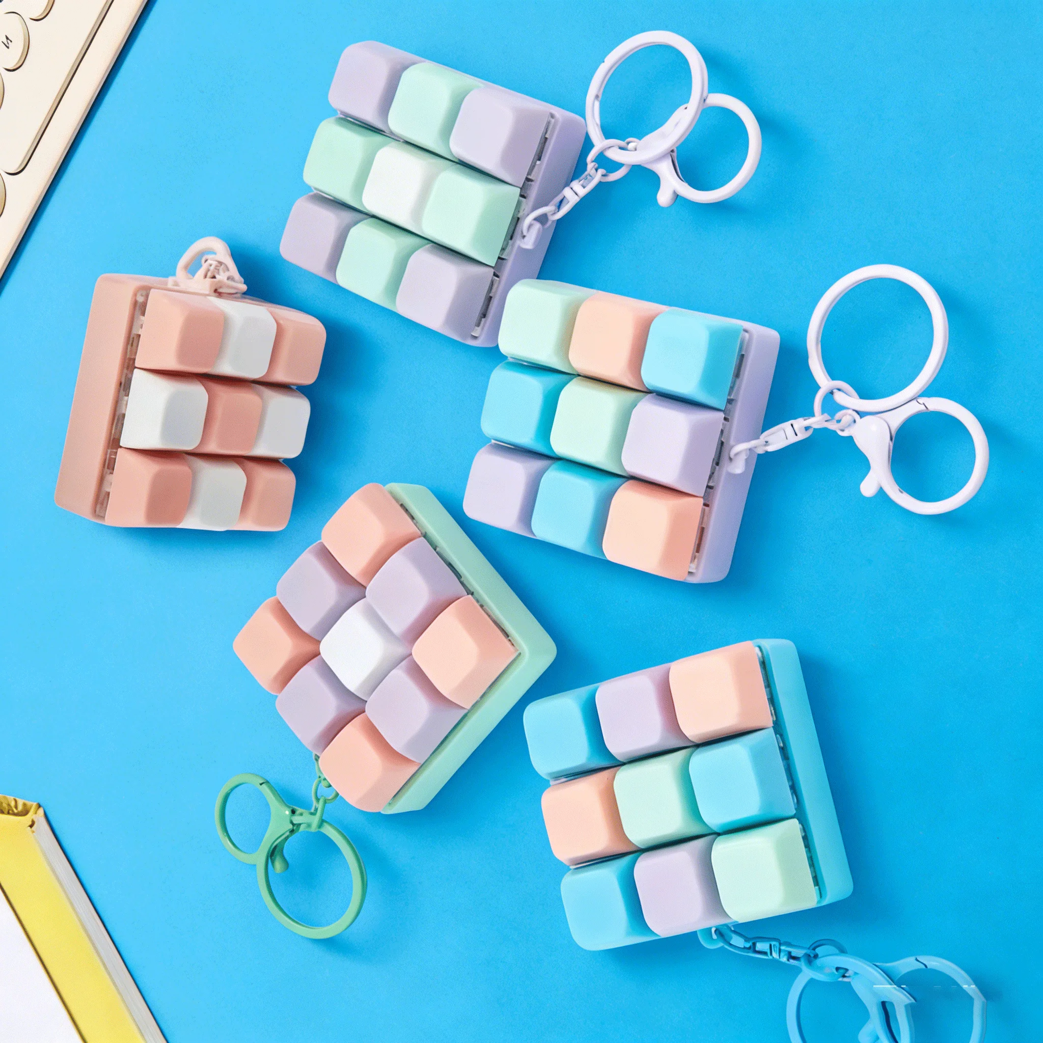 ของเล่นกดปุ่มคลายเครียด 9 ปุ่ม สำหรับผู้ใหญ่ ของเล่นลดความเครียด เด็กชาย เด็กหญิง ของเล่นกดปุ่มคลายเครียด พวงกุญแจ