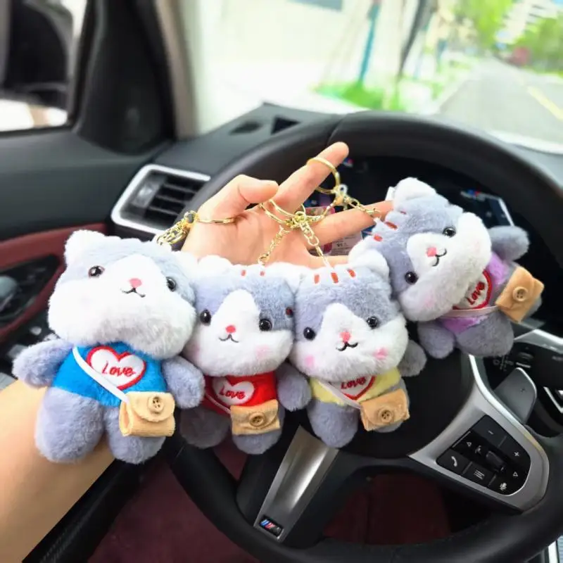 かわいい漫画の動物猫ぬいぐるみキーホルダーペンダントバックパックぶら下げ装飾ギフト