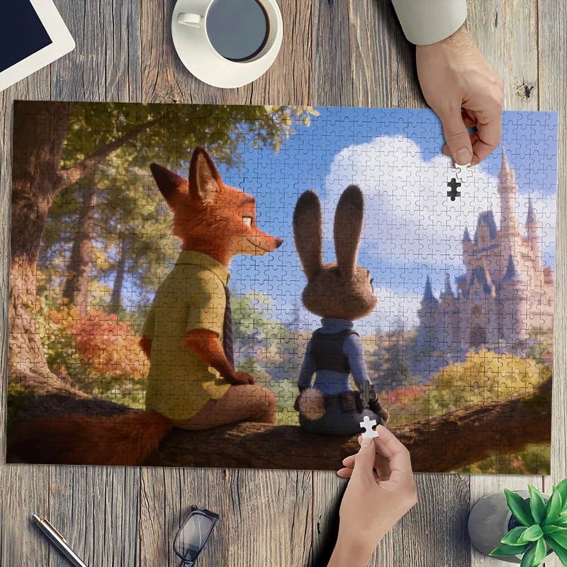 1000 Stück Disney Zootopia Judy & Nick Wilde Poster-Puzzle – herausfordernde Stücke mit themen, geeignet für & Geburtstagsspiel, / Sammlung