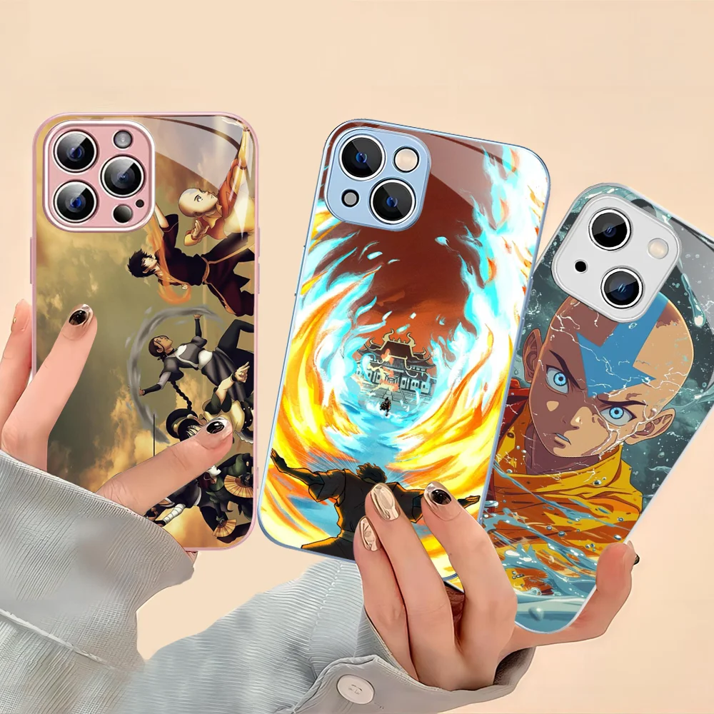 Avatar the Last Airbender  Phone Case For iPhone 14 13 12 Mini 11 Pro XS Max X XR 14 Plus Tempered Glass Cover