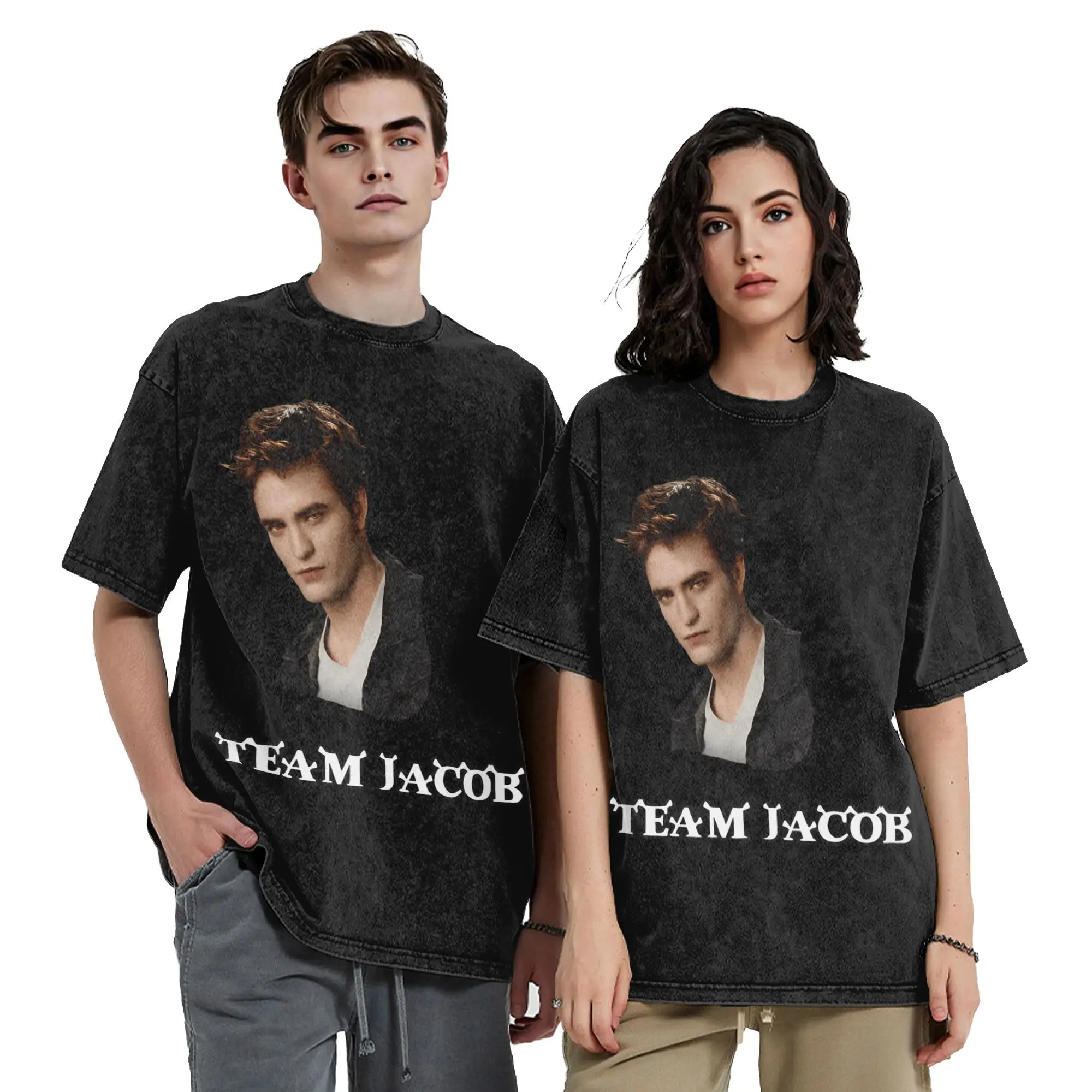 تي شيرت رجالي روبرت باتينسون إدوارد تي شيرت فريق جاكوب بلايز بيتش Y2K مضحك بأكمام قصيرة ورقبة دائرية تصميم هاراجوكو تي شيرت رائجة البيع