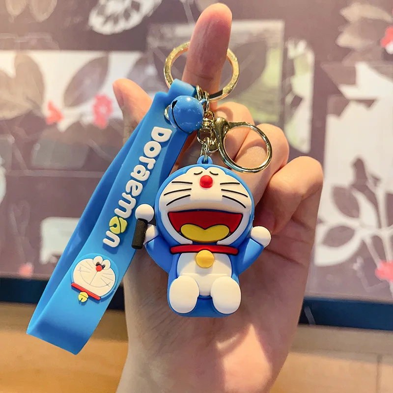 

Cartoon Doraemon Keychain Cute Doll Cosplay Car Key Ring Backpack Pendant Kawaii Ornaments Toy Birthday Gifts