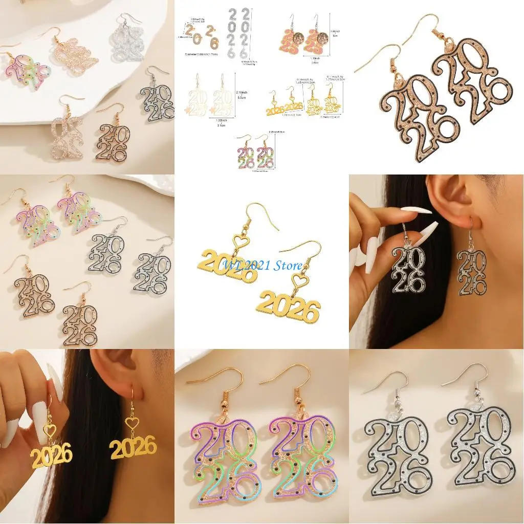 

G5GC Geometric 2026 Earrings Ear Jewelry Suitable for Elegant Women Daily Wear