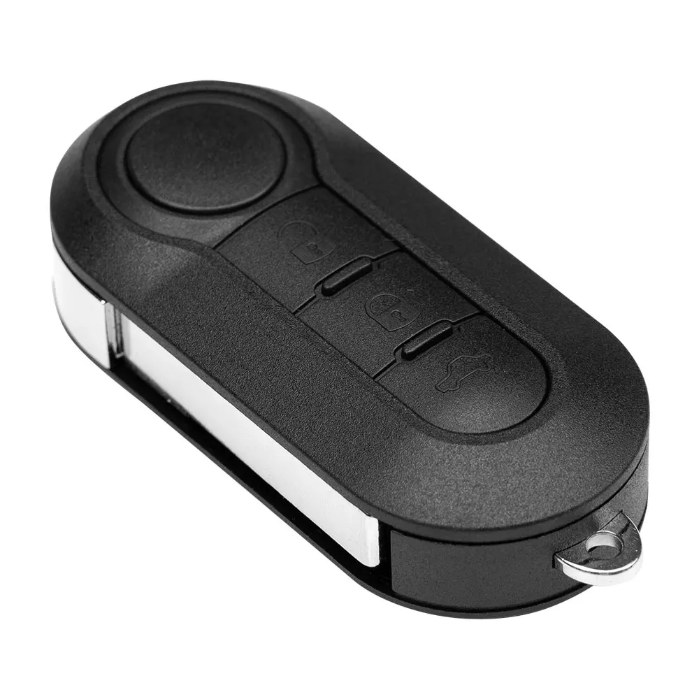 Okey Car Key 3 Buttons Flip Remote Key COMBO  for FIAT 500 Panda Punto Bravo Car Alarm Keyless Entry SIP22 Blade 433.92Mhz ID46