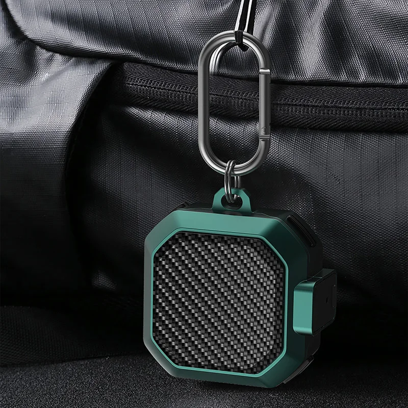 لسامسونج غالاكسي براعم 2 حالة ألياف الكربون الملمس التبديل مشبك سماعة حالة سماعة غطاء لسامسونج براعم 2 برو لايف شل