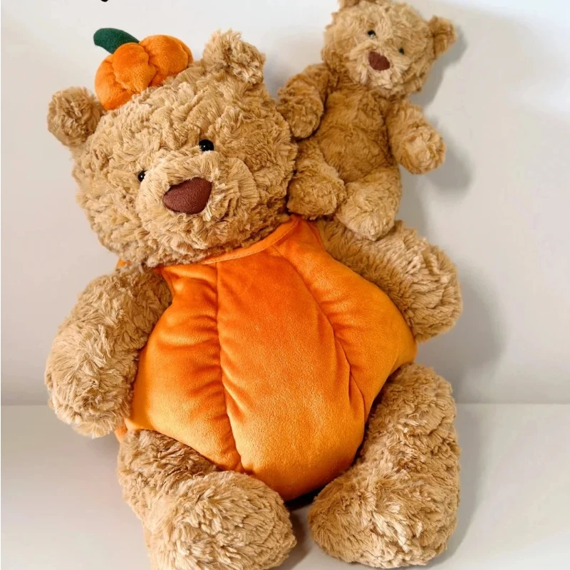 35 cm JC Bartholomew Bär Kürbis Stofftier Puppe Niedliches Plüschtier Weiches Umarmungskissen Schlafbegleiter Kuscheliges Spielzeug Raumdekoration Geschenke