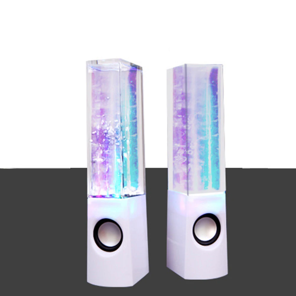 

3W Fountain Speakers Led Lights Stereo Sound For Pc Smartphone Laptop Home Party Music Fountain Bass 3.5Mm Port